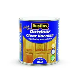 Rustins 015332711031 Quick Dry Outdoor Clear Varnish 1l Satin