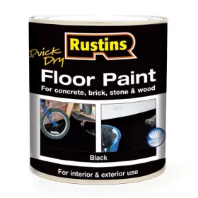 Fpbl1000 Rustins Floor Paint Black 1l
