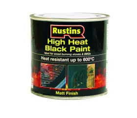 Hrbl250 Rustins 250ml High Heat Paint - Black