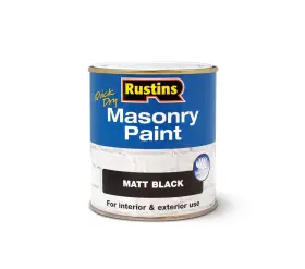 Maspb250 Rustins Masonry Paint Black 250ml 250