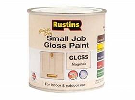 Rustins Spbgw250 Quick Dry Small Job Gloss Paint Indooroutdoor Magnolia 250ml