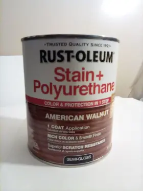 Rustoleum 020066379858 One-step Wood Stain And Polyurethane Quart American Walnut Free Ship