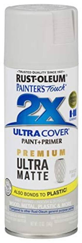 Rustoleum 331184ea Painters Touch 2x Spray Paint Ultra Matte Gray 12 Oz
