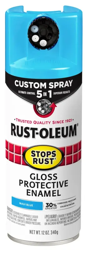 376907ea Rustoleum Stops Rust 5-in-1 Spray Paint Gloss Maui Blue 12 Oz Aerosol