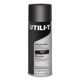 387390 Rustoleum Utili-t Spray Paint Gloss Black 10 Oz Aerosol Can 6/carton