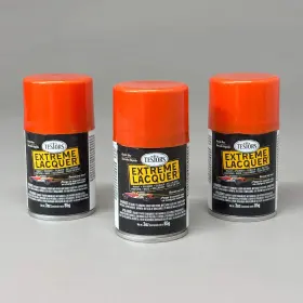 Tes1840m Rustoleum 3 Pack Lacquer Spray Paint One Coat Flaming Orange 3oz