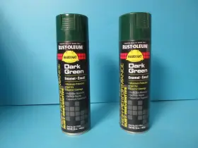 V2137838 Rustoleum Lot Of 2 Rust-oleum Rust Preventative Spray Paint Dark Green Gloss 15oz