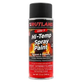 Rutland Products 022624000808 80 Hi-temp Spray Paint Fl Oz Pack Of 1 Black 12