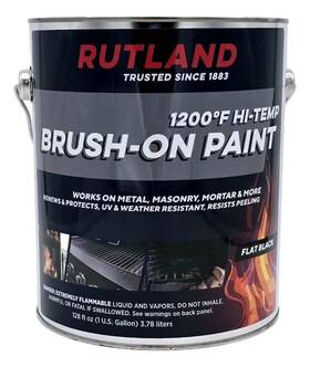 Rutland Products 10817 High Temperature Fireplace Paint 128 Fl Oz Pack Of 1 Flat Black