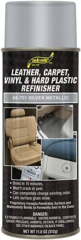65-701 S. M. Arnold Sm Refinishing Spray Paint - Silver Metallic 11 Oz. For Leather Carpet