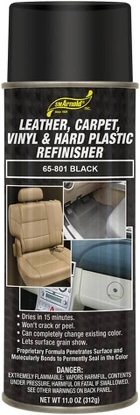 S. M. Arnold 65-801 Sm Refinishing Spray Paint - Black 11 Oz. For Leather Carpet Vinyl