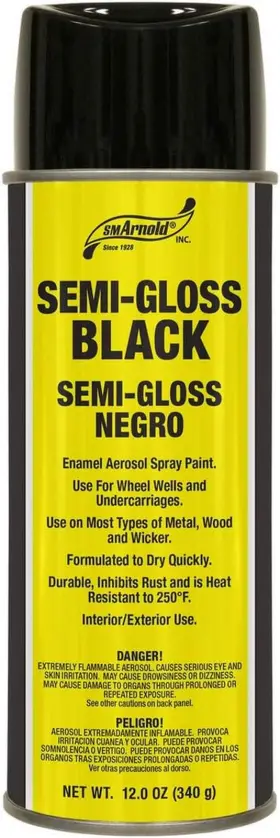66-105 S. M. Arnold Enamel Spray Paint Semi-gloss Black -