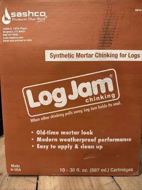 50156 Sashco Log Jam Chinking Case Of Ten 30 Oz Tubes Tan Color