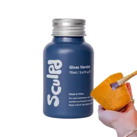 Gv-01 Sculpd 70 Ml Air Dry Clay Glaze - Gloss Scratch Resistant And Waterproof Pot