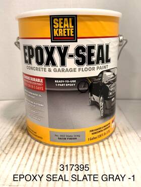 Seal-krete 020066349899 Seal-krete Epoxy-seal Concrete And Garage Metallic Slate Gray 1 Gal Dented Can