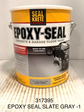 Seal-krete 020066349899 Epoxy-seal Concrete And Garage Metallic Slate Gray 1 Gal Dented Can