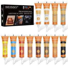 Jjl-0255-zx-xx Seisso 12 Colors Leather Repair Kit For Furniture Vinyl Car Interior Sea