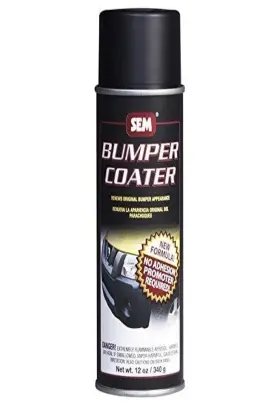 39083 Sem Gloss Black Bumper Coater Aerosol - 12 Oz