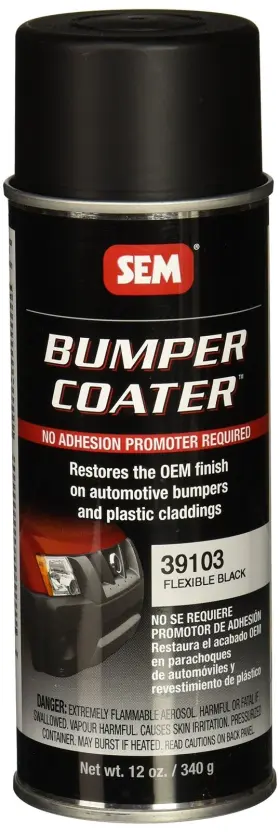 Sem 646786391033 39103 Black Original Flexible Bumper Coater Aerosol - 12 Oz