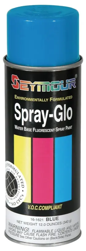 16-1621 Seymour 043281001182 Spray-glo Water Base Paints Fluorescent Blue 12 Ounce Pack Of 1
