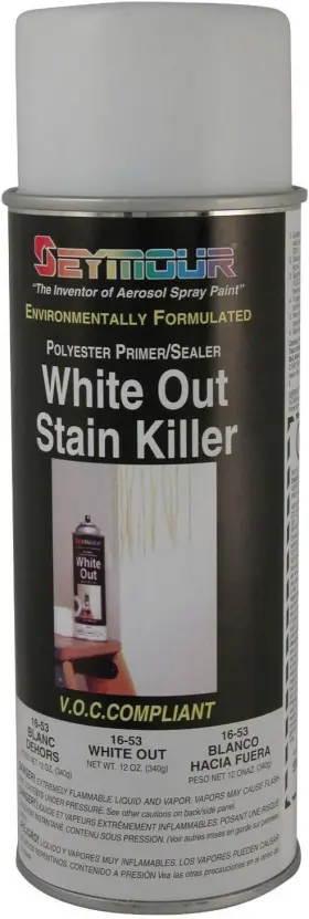16-053 Seymour Polyester Primer/sealer White Out Stain Killer 16 Oz Aerosol