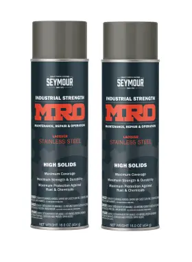 620-1460 Seymour Mro High Solids Spray Paint Stainless Steel 16 Oz 2-pack