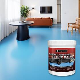 Shangtianfeng D1dpb04 Floor Wall Paint Oil-based Epoxy 128 Fl Oz Pack Of 1 Bright Blue