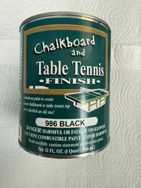 Sheffield 088289156854 Paint Chalkboard And Table Tennis Finish 986 Black 1 Quart