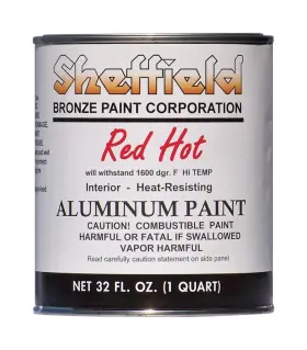 5319 Sheffield New Red Hot Silver High Heat Paint 32 Oz Aluminum