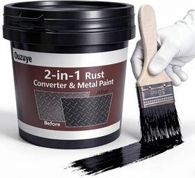 Shenzhenshihuilefukejiyouxiangongsi 445007944934 2 In 1 Rust Converter And Metal Primer 35 Oz Black Reformer Paint For