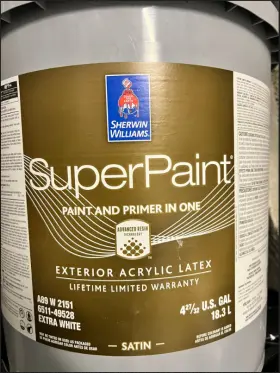6511-49528 Sherwin-williams Super Paint And Primer In One Extra White Exterior 5