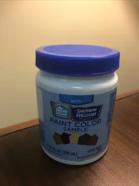 Sw-6764 Sherwin Williams Co Hgtv Paint Color Sample Satin - Swimming 6764 Blue 7.75 Fl Oz