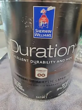 7516 Sherwin-williams Duration 035777132418 1 Gallon Lifetime Exterior Satin Kestrel White