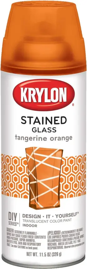 K09034000 Sherwin-williams Krylon Stained Glass Aerosol Paint 11.5 Ounces Tangerine Orange