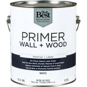 W36w00902-16 Sim Supply Inc. Do It Best Interior Latex Wall And Wood Primer White 1 Gal