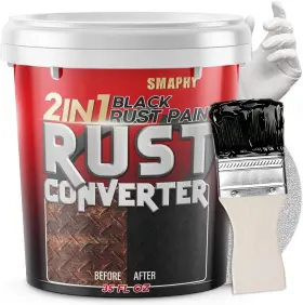 Smaphy 313104720720 2 In 1 Rust Converter And Metal Primer 35 Oz Black Reformer Paint For