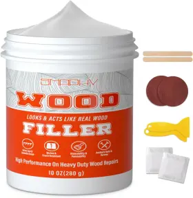 Swp-001 Smaphy Wood Filler 9.87 Ounce White Putty Paintable Stainable