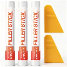 Wfs-020 Smaphy White Wood Filler Sticks 3 Pack - Wax Putty Repair Pen To Fix Nail