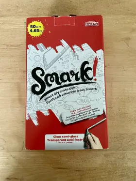 B81034 Smark Smart Dry Erase Paint 50 Square Feet Kit Clear Semi-gloss Most Surfaces