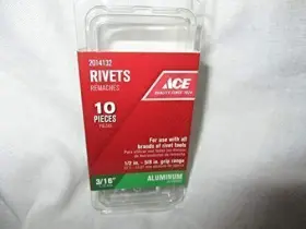 2014132 Sold In Usa Ace Aluminum 3/16 Inch Rivets 10 Pieces 1 Package For Use With All Rivet Tools