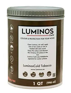 Lum1154 Solrac 435491210546 Luminos Cold Tobacco Oudoor Waterbased Wood Finish Stain Protector Bioba