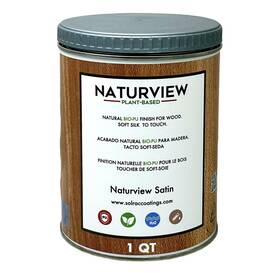 Solrac 435491211024 A12w102 Naturview Satin - Water Based Bio-polyurethane Clear Varnish For Wood