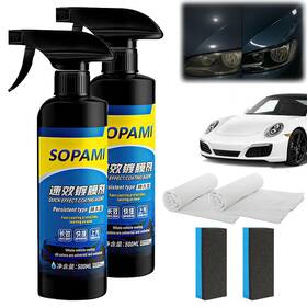 Sopami 744110501858 2 Pcs Quick Effect Car Coating Sprays Hydrophobic Wax And Glass Cleaner