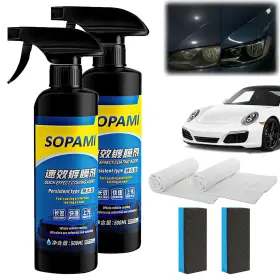 Sopami 744110501858 2 Pcs Quick Effect Car Coating Sprays Hydrophobic Wax And Glass Cleaner