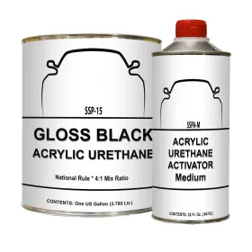 Ssp-15 Speedokote 682821556869 Gloss Black 2k Acrylic Urethane 4 1 Gallon Medium Kit Ssp-15/sspa-m