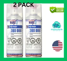 Spray Max 696566600107 2 Pack 2k High Gloss Finish Clear Coat Paint Car Parts
