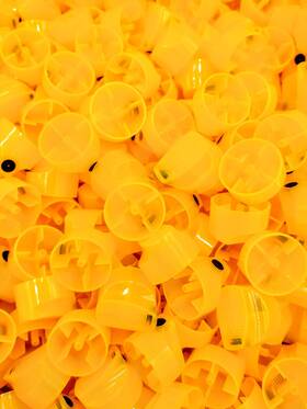 Spray Paint Caps 737547514775 Yellow Universal Banana For Female Cans 0.7 Inch Thin Clean Lines - Fits Mtn Ir