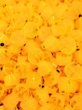 Spray Paint Caps 737547514775 Yellow Universal Banana For Female Cans 0.7 Inch Thin Clean Lines - Fits Mtn Ir