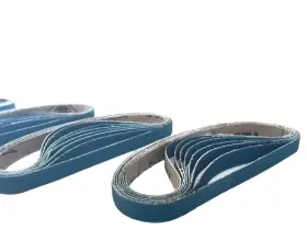 018y040 Starcke 3/8 X 13 Inch Sanding Belts - Premium 40 Grit Blue Zirconia Cloth Bel