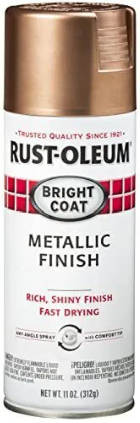 344733 Stops Rust 020066437602 Rust-oleum Bright Coat Metallic Spray Paint 11 Oz Rose Gold Pack O